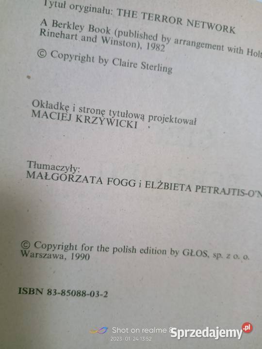 Sieć terroru Sterling książki Warszawa sprzedam
