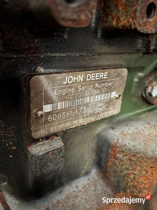John Deere 6920 6068HLA73 AL113911 Silnik Tłumik wielkopolskie