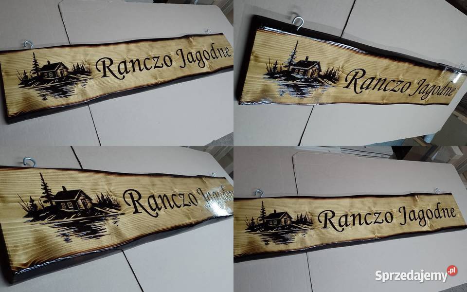 Szyld na pięknej desce napis grawerowany Roczyny