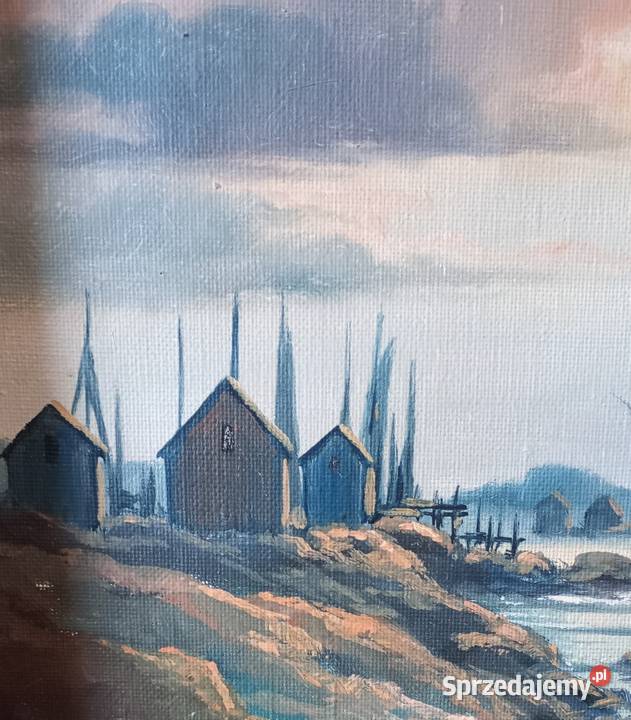 Obraz olejny na płótnie sygnowany Zatoka w