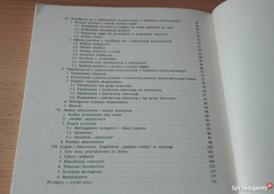 Przyczynowość w badaniach socjologicznych Jakub Rok wydania 1985