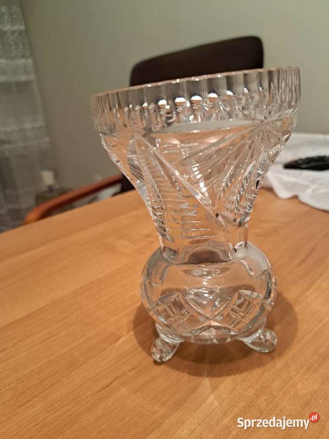 Retro wazon krysztalowe szklo Czechoslowacja Lubań sprzedam