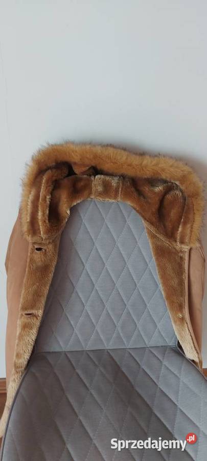 Beżowy kożuszek sztuczne futro xxl Tychy