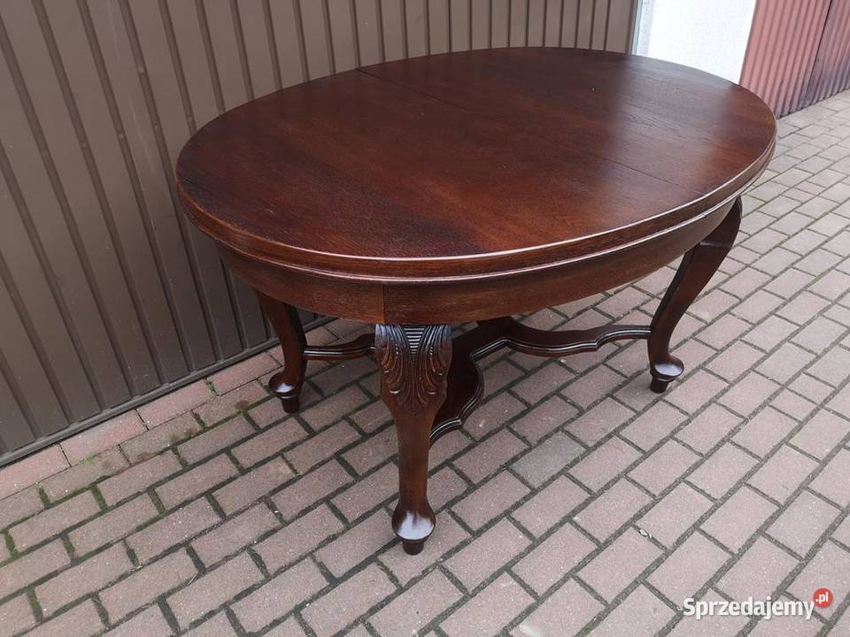 Stół Dębowy Owalny Dębowy Zgrabny Stary Antyk Meble wielkopolskie Swarzędz sprzedam