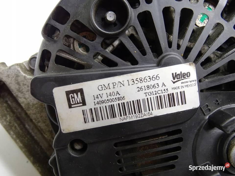 ALTERNATOR 140A OPEL ASTRA J IV 16 CDTI 13586366 małopolskie