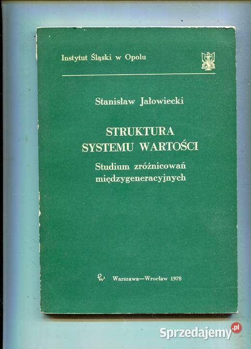 Struktura systemu wartości Studium zróżnicowań Szczecin