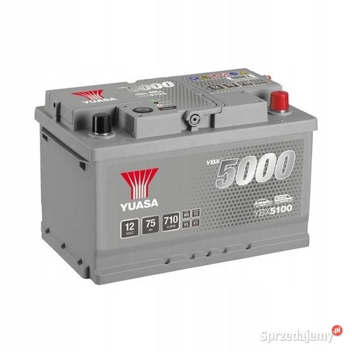 Akumulator Yuasa Silver 12V 75Ah 710A YBX5100 P osobowe Tomaszów Mazowiecki sprzedam