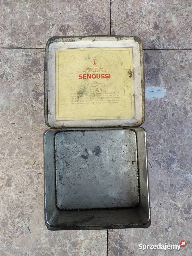 Stare kolekcjonerskie pudełko blaszane na papier Tczew