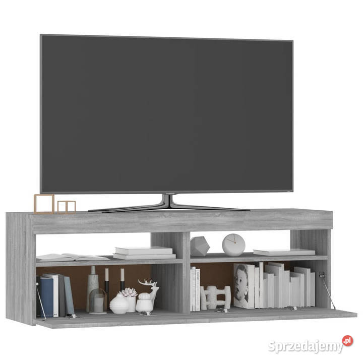 Szafka pod TV z LED szary dąb sonoma 120x35x40 mazowieckie Warszawa sprzedam