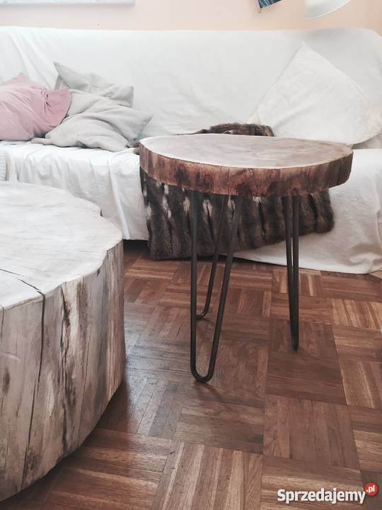Stolik kawowy drewno plaster drzewa Wrocław