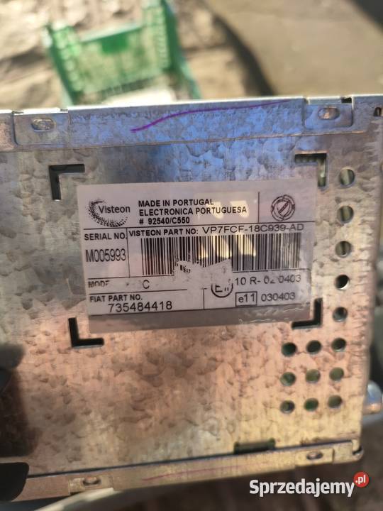 Radio Cd Mp3 Fiat Bravo 2 735484418 osobowe Sprzęt audio fabryczny pomorskie Gdynia