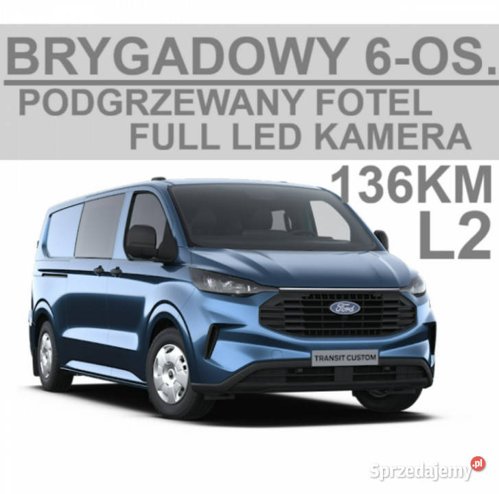 Ford Transit Custom L2 136 6os Brygadowy Trend Ford Szczecinek