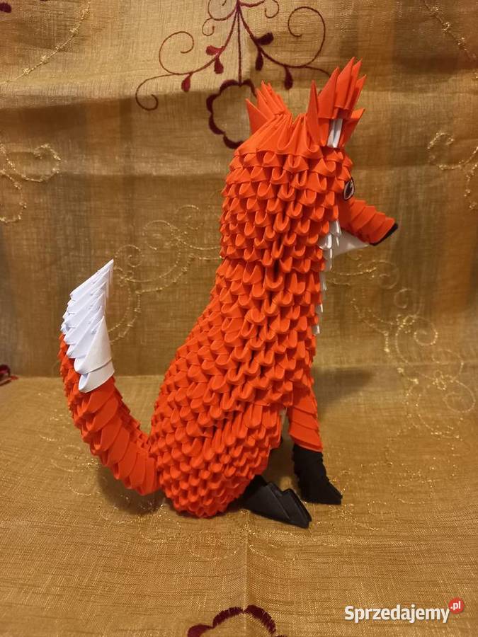 Lis lisek zwierzę rękodzieło origami dekoracja Puławy