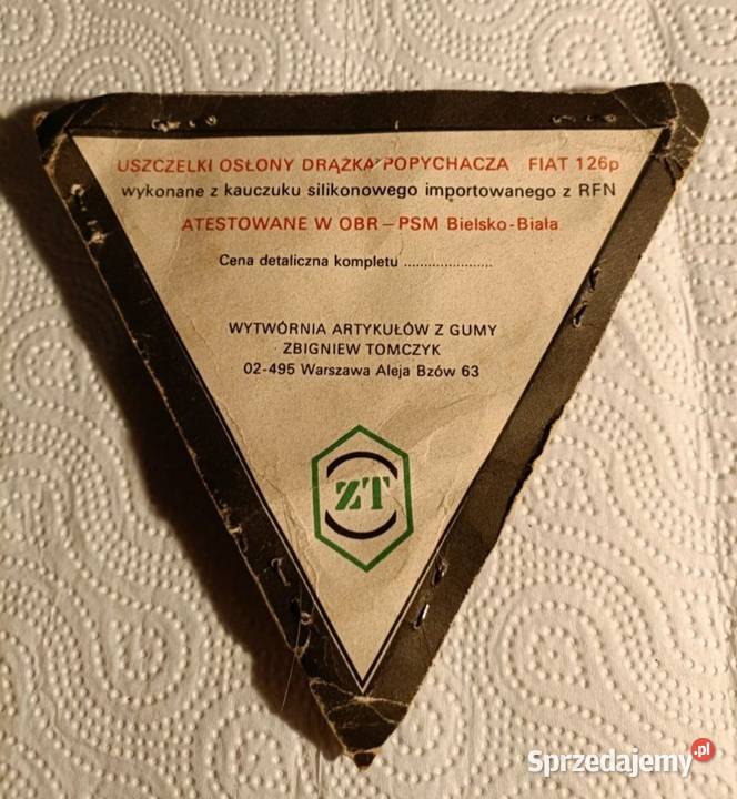 Uszczelki osłony drążka popychacza Fiat 126p