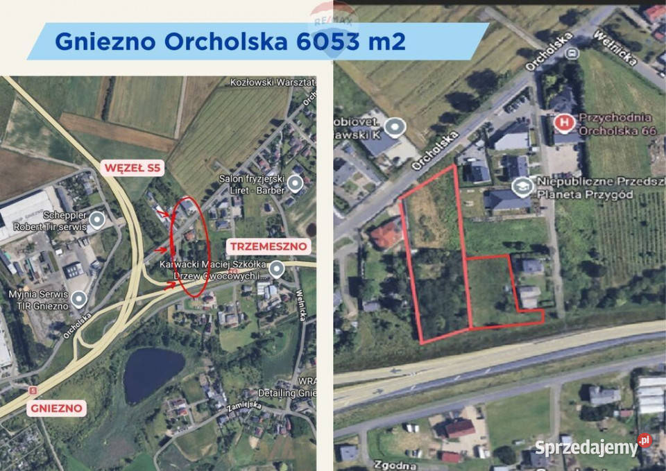 Działki inwestycyjne Gniezno Orcholska 2MNU sprzedam