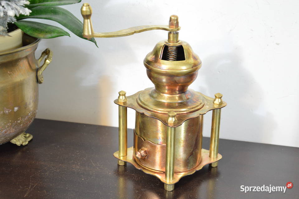 mosiężny ręczny MŁYNEK do kawy b stary Jastrzębie-Zdrój