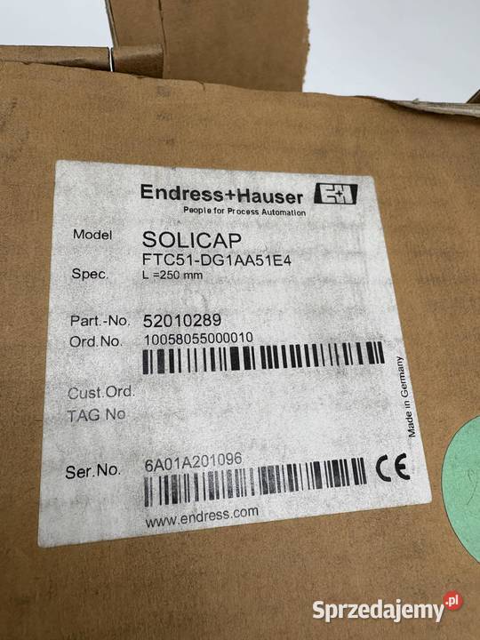 EndressHauser Solicap FTC51DG1AA51E4 L250mm Warszawa