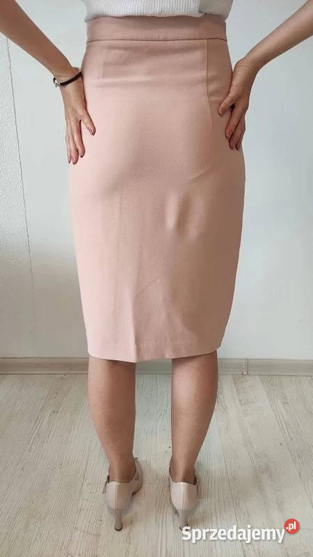 Elegancka długa spódnica z szewkiem pudrowy róż Reserved Dąbrowica sprzedam
