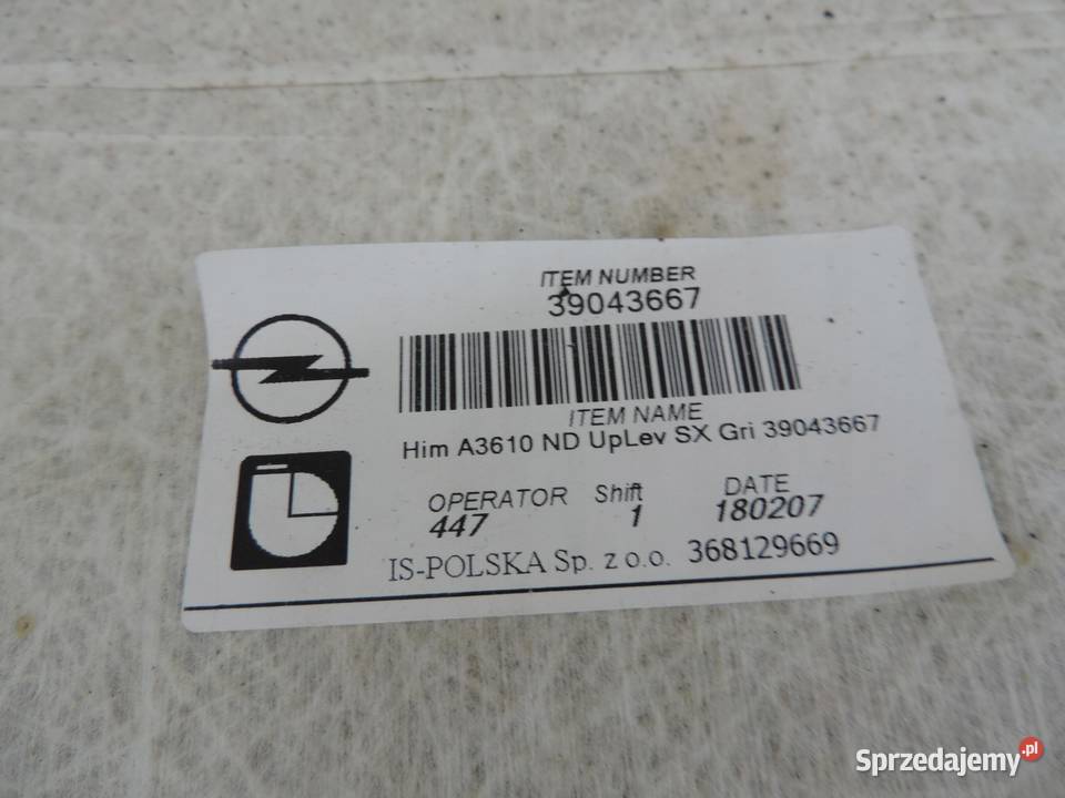 PODSUFITKA SUFIT OPEL ASTRA K V KOMBI 39043667