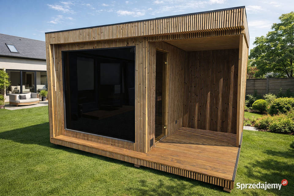 SAUNA OGRODOWA MODERN LUX z przedsionkiem
