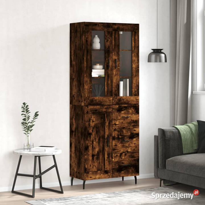 Witrynka przydymiony dąb 695x34x180 materiał Kredensy i witryny mazowieckie sprzedam