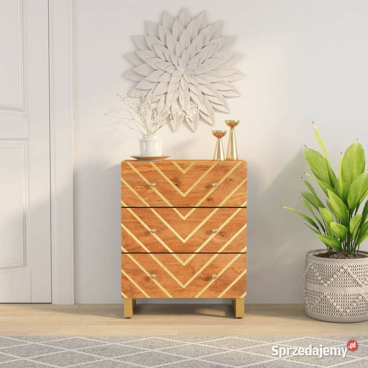 Szafka brązowoczarna 60x335x75 lite drewno mango Warszawa