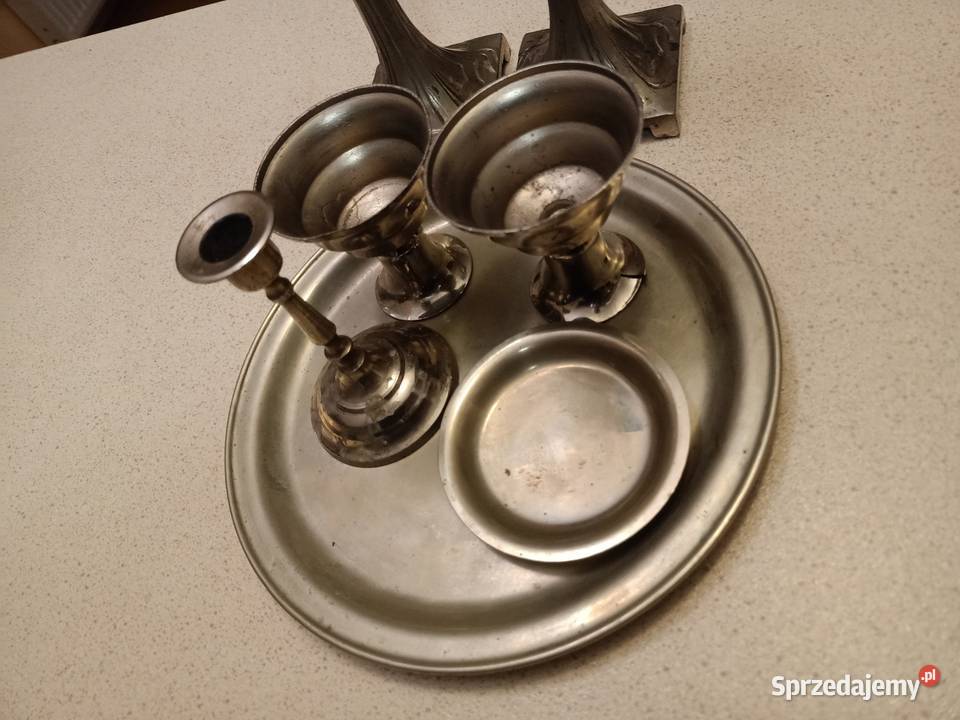 Stare świeczniki talerz podstawka Rzeszów