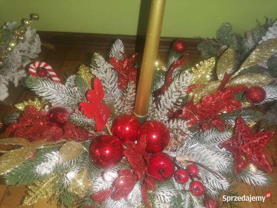 Stroik świąteczny bożonarodzeniowy bombki