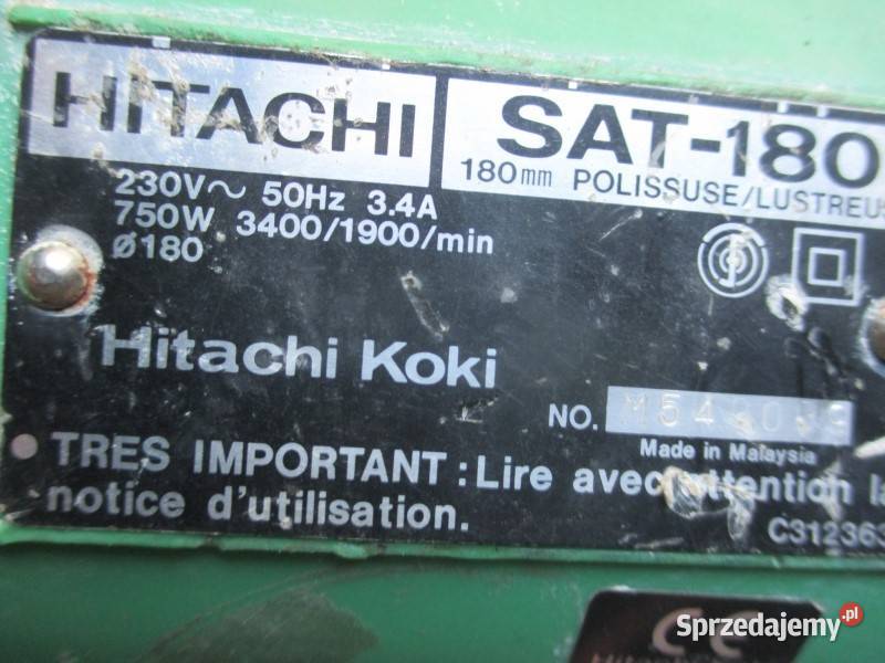 Szlifierka tarczowa polerka Hitachi SAT180 Pleszew