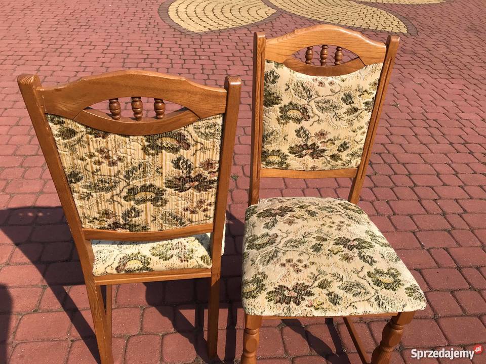 krzesła 2 szt drewniane