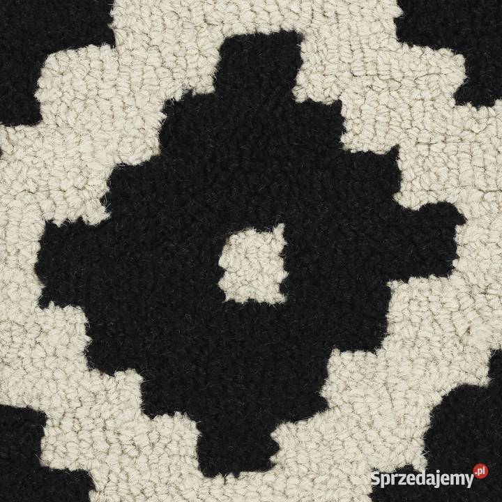 DYWAN WEŁNIANY HARMONY biały czarny IKAT w romby sprzedam
