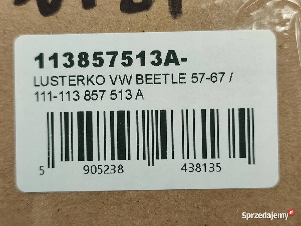 LUSTERKO VOLKSWAGEN BEETLE 19571967 111113 osobowe