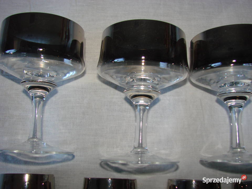 kieliszki metalizowane Kieliszki i pucharki Zastawa stołowa Pruszcz Gdański sprzedam