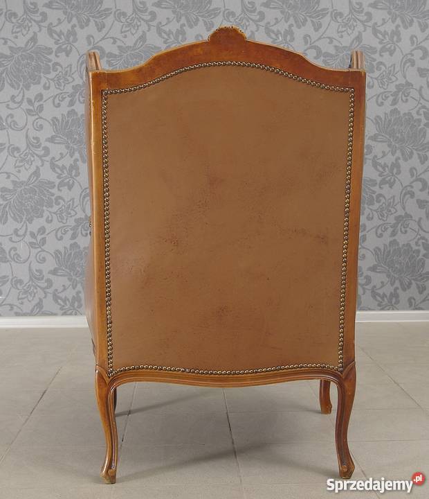 Fotel uszak skóra naturalna stylizowany 4835 Nysa