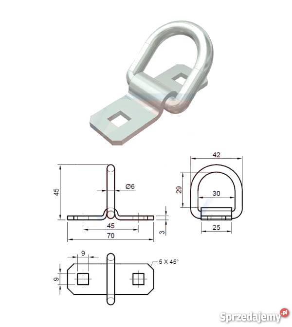 Uchwyt Podłogowy Zaczep ŁADUNKU 4 TANIO 800 Solec Kujawski