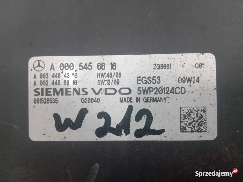 MODUŁ STEROWNIK SKRZYNI BIEGÓW MERCEDES E W212 Nowy Tomyśl
