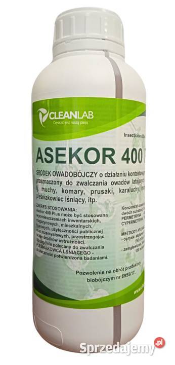 ASEKOR 400 PLUS 1L ŚRODEK OWADOBÓJCZY lubelskie Zahajki