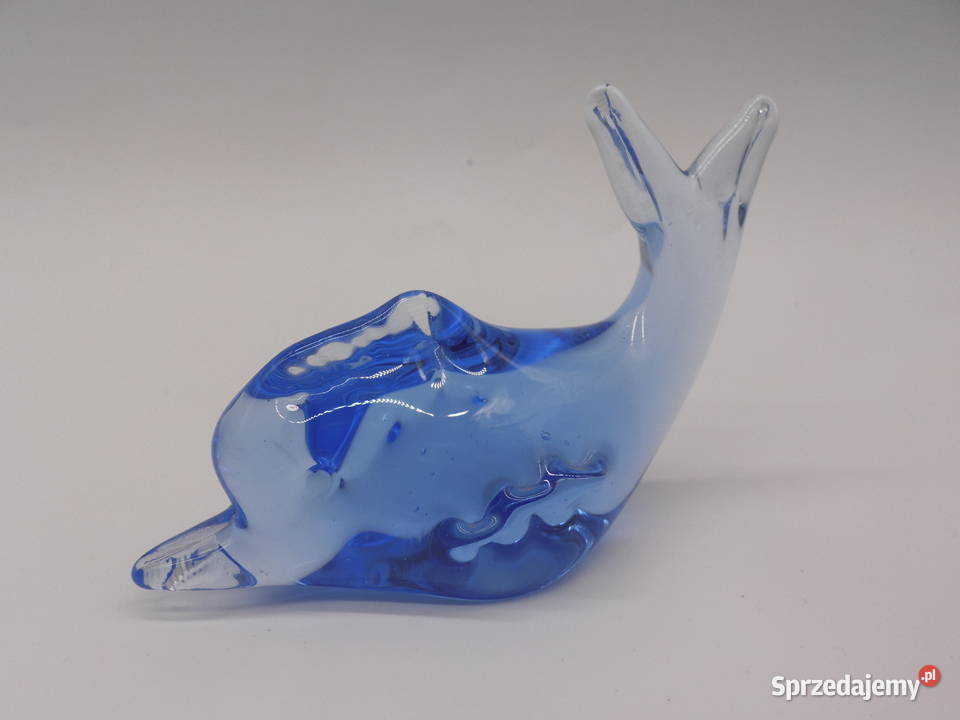 Szklana Figurka Delfin Wieloryb Szkło Raszków