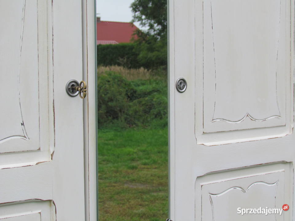 stara dębowa szafa renowacji shabby chic biała Szafy, regały, półki Stepnica