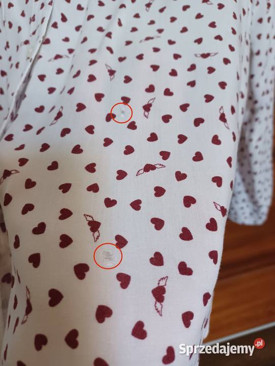 Koszula biała w serca rozmiar S PullBear stan biały podkarpackie