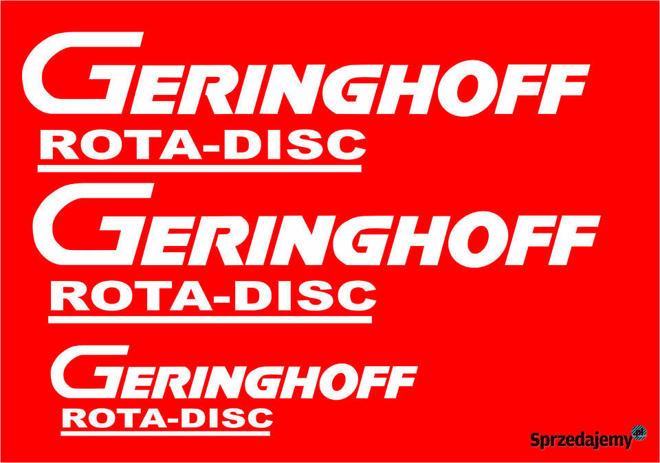 Naklejki Geringhoff rota disc zamienniki Bydgoszcz sprzedam