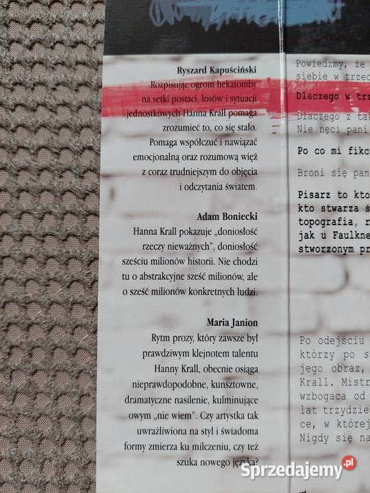 Reporterka Rozmowy z Hanną Krall Jacek Antczak Kraków