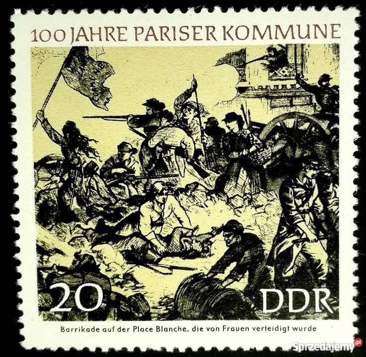 2x Znaczek Niemcy 1971 Seria Paris Commune Gdańsk