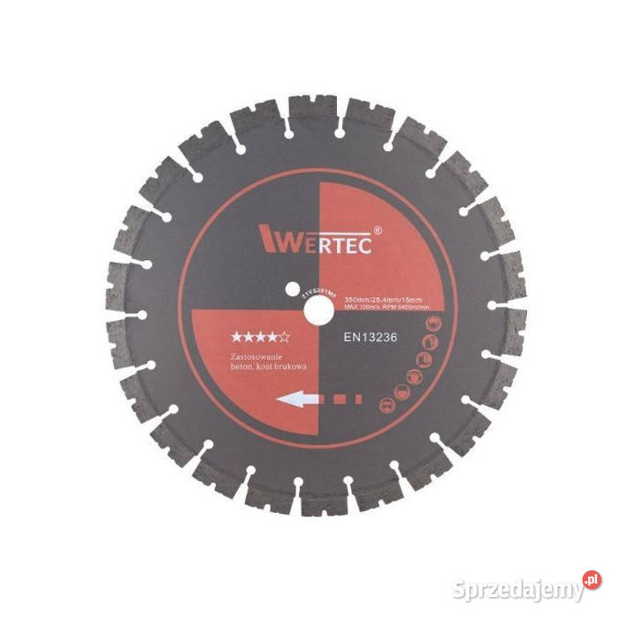 wertec tarcza diamentowa 350mm do kostki i Gdynia