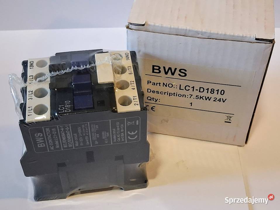 Stycznik LC11610 prąd 16A moc 75kW cewka 24V AC Pozostałe sprzedam