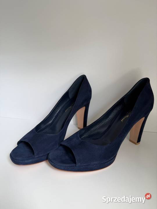 Boskie Zamszowe Gianvito Rossi peeptoe Jelenia Góra