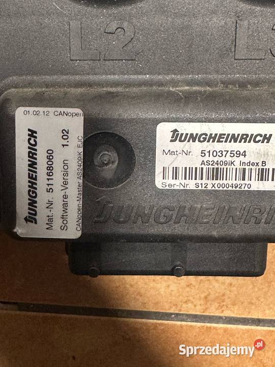Sterownik Jungheinrich 51037594 AS2409iK IndexB Układ elektryczny i zapłon