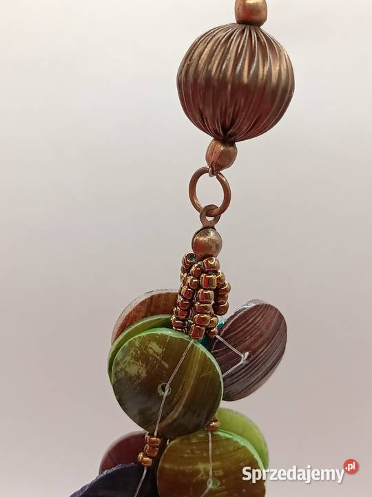 Biżuteria naszyjnik korale brązowe Zamość