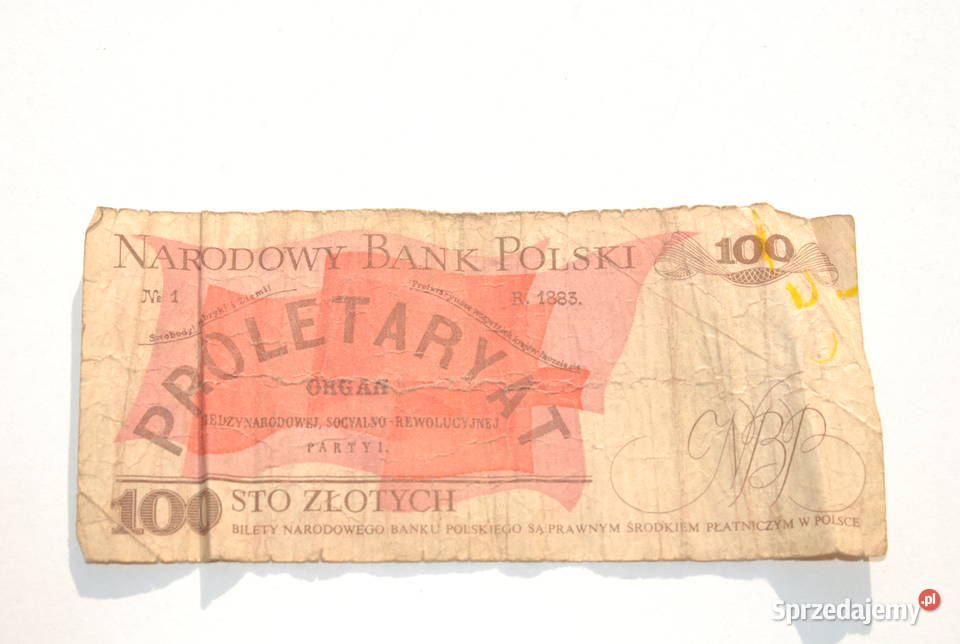 Stary banknot 100 złotych Waryński 1988 antyk Cieszyn