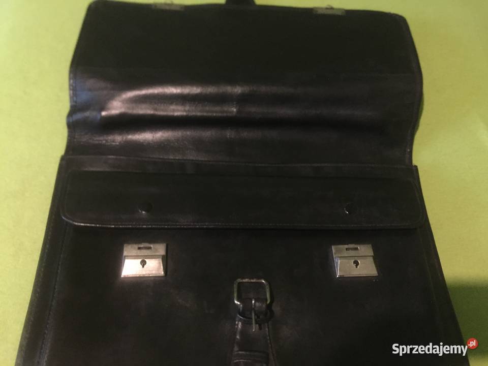 teczka męska skórzana czarna Łódź